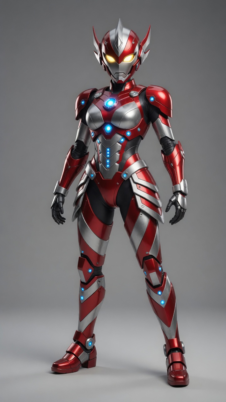 Ultragirl, Rena Sayama in the Marie suit, ULTRAMAN homage illustration