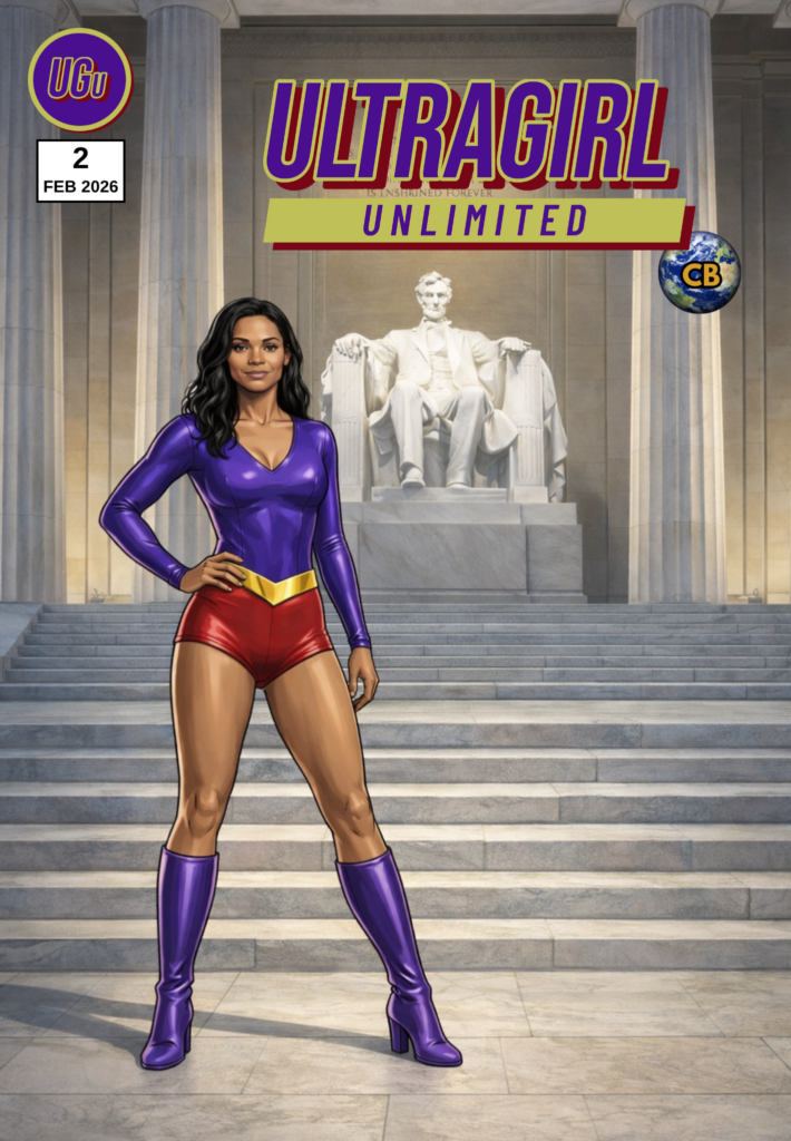 UltraGirl Unlimited issue 2 cover, at the Lincoln Memorial, February 2026
