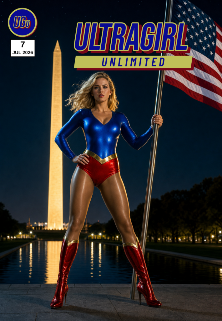 UltraGirl Unlimited issue 7 cover, at the Washington Monument, July 2026
